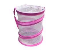 CoudarTitie Butterfly Cage Terrarium Observation Net, Professional Transparent Folding Net, Portable Steel Handle, Suitable for, Pink