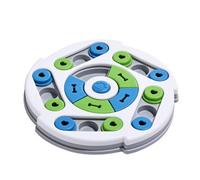 CoudarTitie Canine Enrichment Puzzle Dog Puzzle Toy Treat Dispenser Slow Feeder Interactive Game Polypropylene Body With Covered Treat Wells Suitable for indoor, White, style to 2