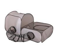 CoudarTitie Cat Tunnel Toy Interactive Indoor Cats Cage Folding Play Center Scratching Resistant Tent Tunnel 2 in 1 for Dogs Mouse Kitten, L