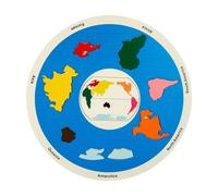 CoudarTitie Children Puzzle Matching Puzzle Fine Motor Skill Brain Teaser Board Early Education Game for Children, Seven continents