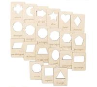 CoudarTitie Children Shape Board Wooden Sensory Educational Toy Tracing Geometric Learning Tool Stencil Smooth Craft Preschool Template Suitable for Kindergarten Home Activities