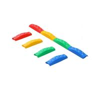 CoudarTitie Children's Balance Beams with Obstacle Course Elements, Colorful Balance Blocks for Coordination, 4Pcs Rainbow