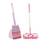 CoudarTitie Children's Broom Cleaning Set Mini Broom Dustpan Mop Solid Structure Suitable for Role Play And Home Educational Activities, purple