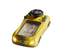 CoudarTitie Children's Toy Steering Wheel with Simulated Controller, Dynamic Music And Bright Lights, Educational Function with Learning The Rules of The Road, Yellow