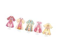 CoudarTitie Chinese Ancient Clothes Material Kit Toy, Making Clothing Stylish Skill Development Chinese Traditional Dress, 5 Mannequins