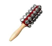 CoudarTitie Christmas Hand Sleigh Bell, Children's Musical Instrument, Sturdy, Classic, Reliable, Musical Rattle Toy for Party Favors Christmas, red