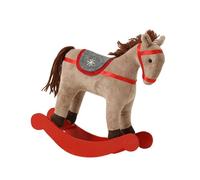 CoudarTitie Decorative Christmas Rocking Horse 23 X 8 X 26 Cm, Lightweight, Ideal for Parties, As A Gift, for A Desk Or As A Wooden Base, Brown