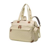 CoudarTitie Diaper Backpack with Shoe Compartment, Oxford Nursing Backpack, Pacifier Case for Wipes, Mom, Dad, Khaki