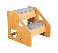 CoudarTitie Dog Stairs, Pet Ladder, Cat Stairs, Density Board, Non-slip Surface, Stable Construction, Versatile Use, Support for Small Dogs And Cats, 2 Tier