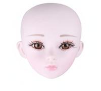CoudarTitie Doll Figure Ball-Jointed Doll Flexible Articulated Body DIY Makeup Practice Rubber Customizable Interchangeable Parts Suitable for Gift Giving, Machine Makeup Head