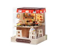 CoudarTitie Dollhouse Miniature 3D Wooden Puzzle Handmade Craft Doll House Built in Led for Birthday Gift Friend Kids Adults Family, Kitchen