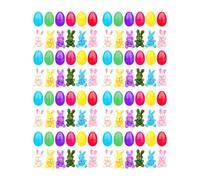 CoudarTitie Easter Eggs Filled with Bunny Toys Decoration Unique Favors Basket Stuffers Fillers for Festival Celebration, 48 set