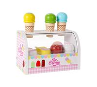 CoudarTitie Educational Ice Cream Counter | Wooden, Ice Cream Shop Counter, Compact, Playset, for Classroom, young children