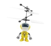 CoudarTitie Flying Robot Toy Indoor Outdoor Games USB Charging Drone Toy Hand Induction Helicopter for 8-13, Yellow