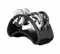 CoudarTitie Foot Tambourine Double Row Ankle Bells Percussion Strap Chime Accessory With Sturdy Build And Clear Rhythmic Accents Suitable for concerts school, Black