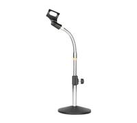 CoudarTitie Gooseneck Desktop Stand, Table Stand, Holder with Base for Stage Studio, Desk, Podcast, Gaming, Office, Sliver
