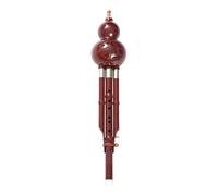 CoudarTitie Gourd Hulusi Hlute Flute, Traditional Chinese Musical Instrument From Yunnan, for Performance, Red Bronze