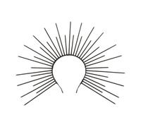 CoudarTitie Halloween Sun Headband Hair Accessory for Themed Events And Celebrations, Black