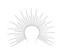 CoudarTitie Halloween Sun Headband Hair Accessory for Themed Events And Celebrations, Silver