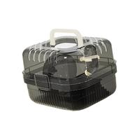 CoudarTitie Hamster Carrier Cage Guinea Pig Cage Pet Outgoing Traveling Habitat Portable PP Material Transparent Water Bottle Suitable for Outdoor Adventures Home, Black