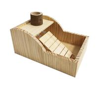 CoudarTitie Hamster House Cage Accessories Hideaway Cabin Play with Ladder Gerbil House for Syrian Hamsters Rat Small Pet Gerbils