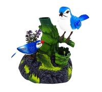 CoudarTitie Interactive Electronic Toy Parrot That Chitters And Talks, Realistic Simulation And Sound Control, Made of PP. Ideal for Decoration, 2 blue birds