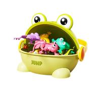 CoudarTitie Jumping Toy Frogs, Assorted Colors Jumping Passover Frogs, Family Game Finger Pressing Funny Bouncing Frog Toys for Children, Green