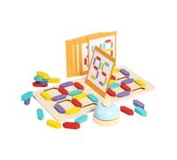 CoudarTitie Kids Number Cognition Puzzle Number Puzzle Enlightenment Numbers Battle Game Wooden Toys Boys Girls