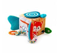 CoudarTitie Learning Block Activity Cube Infant Toy Soft Textile Rattle Features Sensory Block Buckle Suitable for Early Learning Travel Seat, Forest