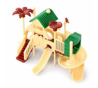 CoudarTitie Mini Playground Slide Miniature Building Detailing Realistic Lightweight Material Suitable for Hobbies Dollhouse Scene Micro Landscape Architecture Craft Project Use, 1:50 (60x100x70mm)