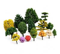 CoudarTitie Model Tree Scenery Craft Material Miniature Accessory Suitable for Gift Giving Home Decoration Artistic Displays, Mixed Colors, 5-10cm (Set of 5)