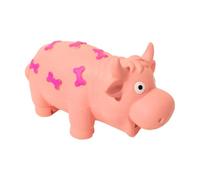 CoudarTitie Pet Squeaky Toy Latex Dog Toy with Sound Grunting Calf Dog Toy Interactive Rubber Dog Toy Cute Cow Squeak Toy for Suitable for Home Outdoor G, Pink