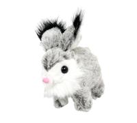 CoudarTitie Portable And Realistic Electronic Interactive, Adorable Moving Ears Toy for Kids, Ideal As A Gift, Gray White