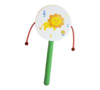 CoudarTitie Rattle Drum Toy Educational Toy Chinese Traditional Percussion Instrument Infant Shaker Toy Hand Bell Drum for, lion