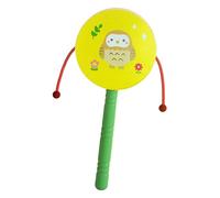 CoudarTitie Rattle Drum Toy Educational Toy Chinese Traditional Percussion Instrument Infant Shaker Toy Hand Bell Drum for, Owl