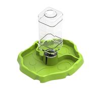 CoudarTitie Reptile Waterer, Feeder, Dispenser, And Non-Slip Food Tray to Prevent Spills - Suitable for Snakes, Scorpions, And, Fruit Green