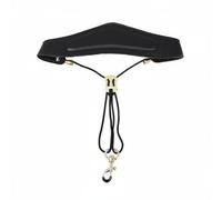 CoudarTitie Saxophone Neck Strap Adjustable Padded Lanyard Harness With Rotating Hook Soft Leather And Metal Hardware Stable Support Suitable for adult users, Black With Gold Buckle