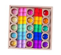 CoudarTitie Set of Stacking Cubes, Smooth Construction Game to Develop Children's Color Perception, for A