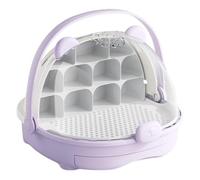 CoudarTitie Silkworm Breeding Box, Silkworm Feeding Box, Observation Container, Transparent Chamber with Breathing Hole, Made of PP Material for Reptile Keeping A, Violet