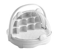 CoudarTitie Silkworm Breeding Box, Silkworm Feeding Box, Observation Container, Transparent Chamber with Breathing Hole, Made of PP Material for Reptile Keeping A, Gray