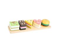 CoudarTitie Sorting Toy Made of Wood, Toy, Shape Sorter And Educational Toy to Promote Fine Motor Skills for Children From 3 Years As A Gift, Food