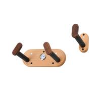 CoudarTitie Split-Support Guitar Wall Hanger Easy Access Angled String Instrument Display Hanger Wooden Wood and Iron Instrument Wall Mount for Artists, Style C