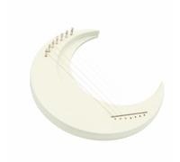 CoudarTitie Tabletop Moon-Shaped Lyre | Solid acacia Construction, Seven-String Lyre, Mini, for Room Decor, Photography, Photographers