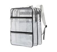 CoudarTitie Tool Backpack Organizer Bag Transparent PVC Antistatic Large Capacity Versatile Suitable for Professional Technician Repairman, White and Black, 35cmx20cmx45cm