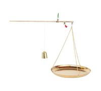 CoudarTitie Traditional Chinese Medicine Scale Handheld Brass Weighing Scale Collectible Gram Scale Antique Balancing Scale Compact Brass Suitable for