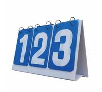 CoudarTitie Waterproof Scoreboard Portable Tabletop Score Counter Flip Numbers Manual Scorekeeper Triangular Base PVC Cards Easy Carry Folding suitable for, Blue