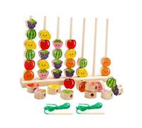 CoudarTitie Wooden Bead Stacking And Arranging Game, Multifunctional And Educational, for Children Aged 2 to 5 Years.