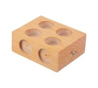 CoudarTitie Wooden Friction Block Experiments Mechanics Educational Tools Rectangular Solid with Hooks And Holes Wood Material Suitable for Students School Class, 6 Hole
