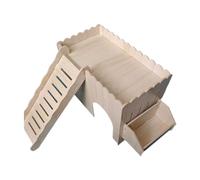 CoudarTitie Wooden House for Guinea Pig And, Easy to Assemble, Sturdy, Can Serve As A Hut Or Indoor Cave.
