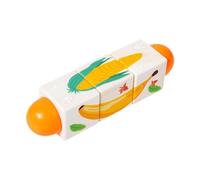 CoudarTitie Wooden Rotary Puzzle, Wooden Construction Blocks, Handing Down, Early for Boys' Birthday Gifts And, fruits vegetables